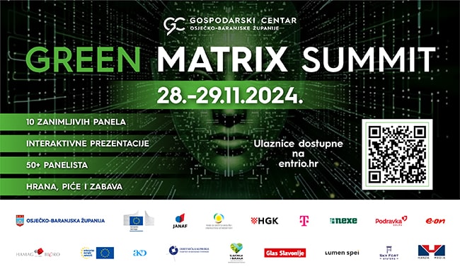 Sudjelujte i vi na Green Matrix Summitu – najvećem događaju u našoj županiji o održivom razvoju i zelenim tehnologijama